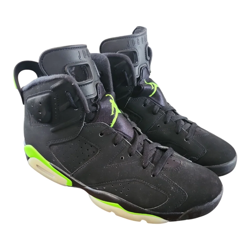Air Jordan 6 Retro Electric Green and Black High-Top Sneakers 10.5 - Picture 2 of 10
